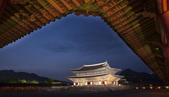 韩国景福宫夜景4月26日正式开幕